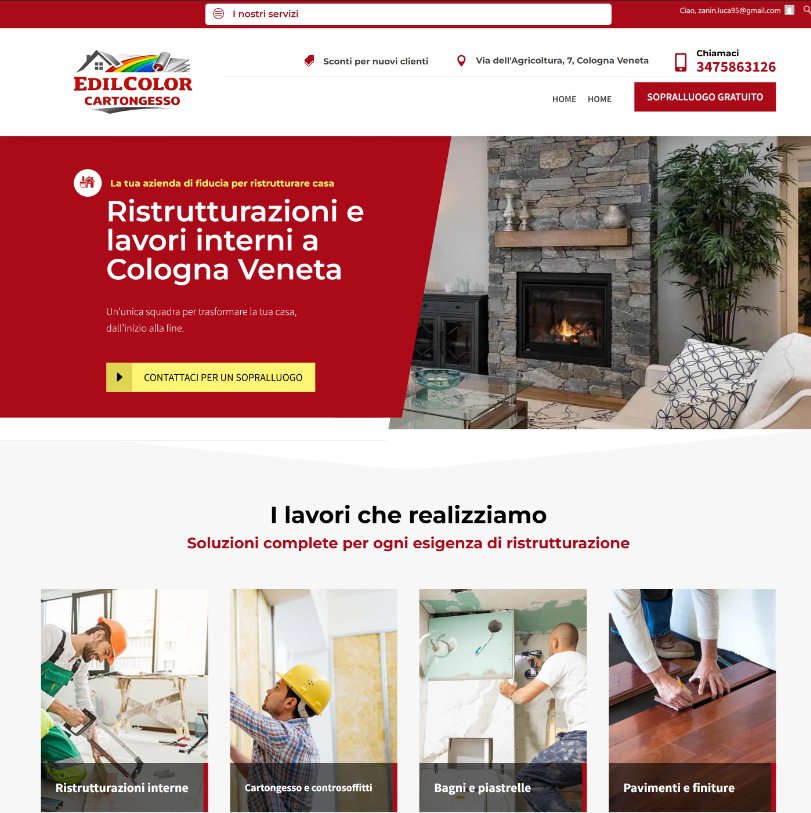 Sito Edilcolor Cartongesso - Sito Web Azienda