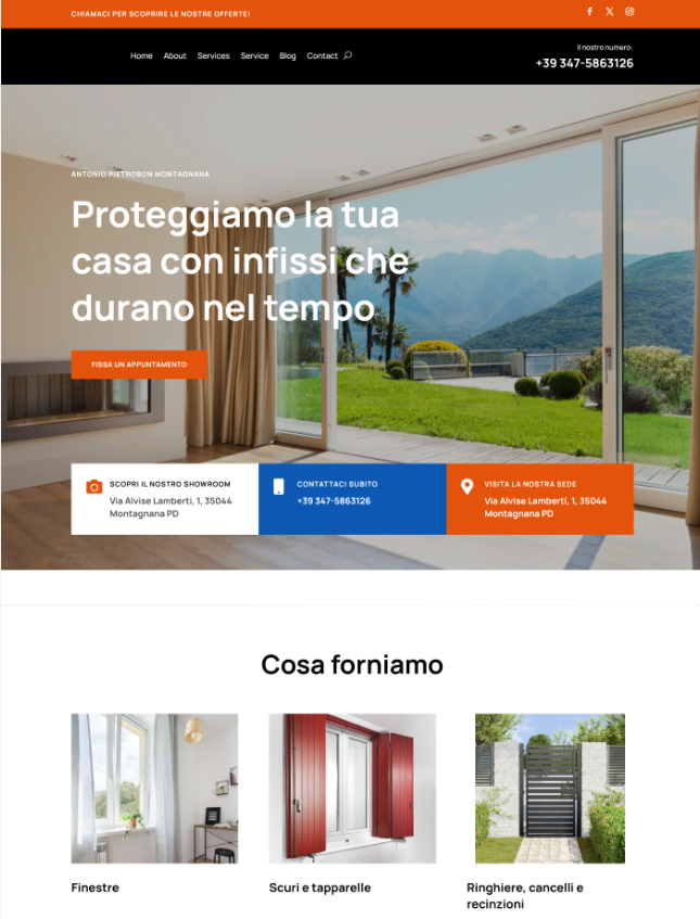 Sito Pietrobon Serramenti - Sito Web Azienda